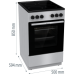 Голяма готварска печка  Gorenje GEC5A61SG, 70л, стъклокерамичен плот